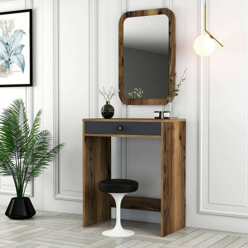 Consolle 70x84x40h cm noce e antracite - Baunei