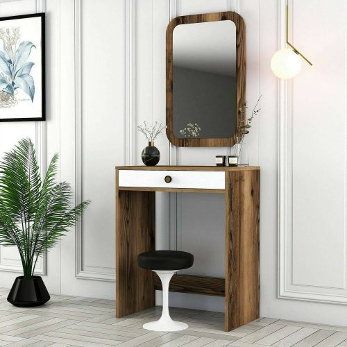 Consolle 70x84x40h cm noce e bianco - Baunei