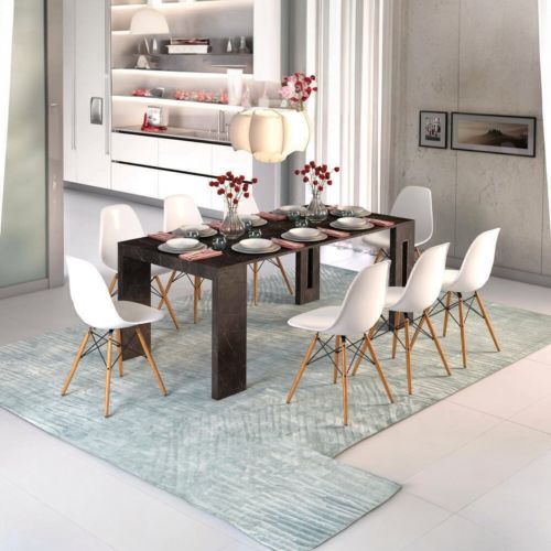 Consolle allungabile Akam, 186x80h76 cm, Marmo Nero