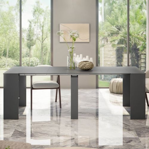 Consolle allungabile elegante 4-10 posti antracite - Abicitren