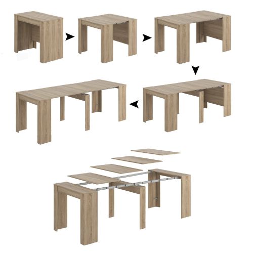 Consolle allungabile legno 4-10 posti rovere - Abicitren