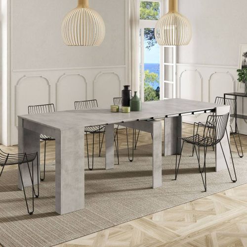 Consolle allungabile moderna 4-10 posti cemento - Abicitren