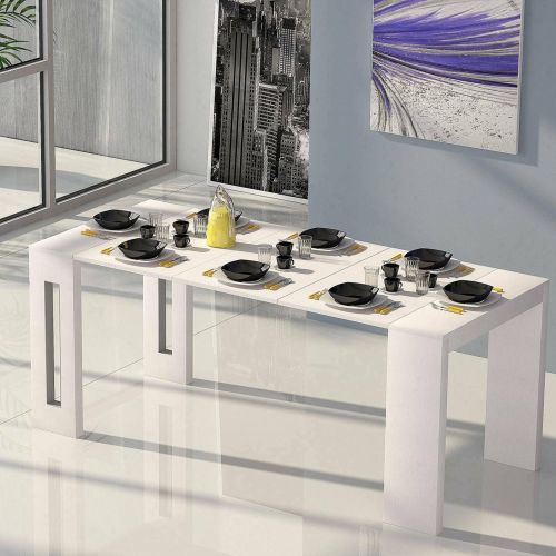 Consolle allungabile moderna 4-8 posti bianco - Akam
