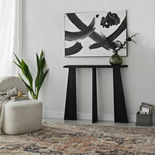 Consolle Arcturus, Tavolo allungabile multiuso, Consolle ingresso, Ripiano con allunghe, 100x28h83 cm, Antracite