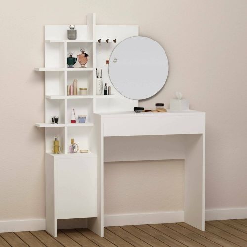 Consolle con specchio 71x35x83h cm bianco - Pago