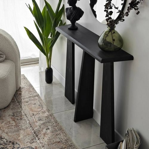 Consolle design 100x28x83h cm antracite - TomoeGozen