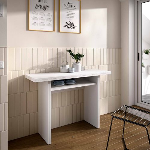 Consolle estensibile minimal 4-6 posti bianco - Adella