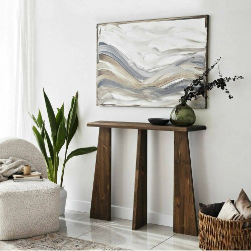 Consolle in legno 100x28x83h cm noce - TomoeGozen