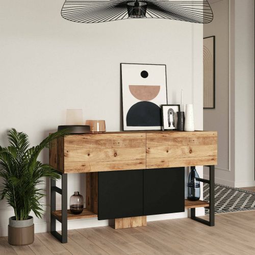 Consolle industrial 138x43x83h cm quercia - Izo