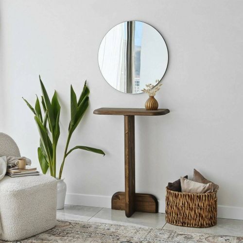 Consolle minimal 80x25x85h cm noce - Pancarana