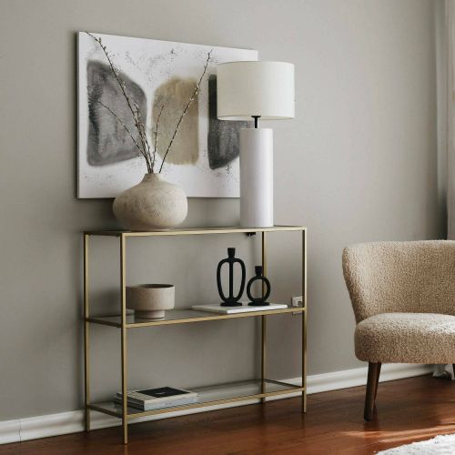 Consolle minimal in metallo 100x30x85h cm oro - Domenica