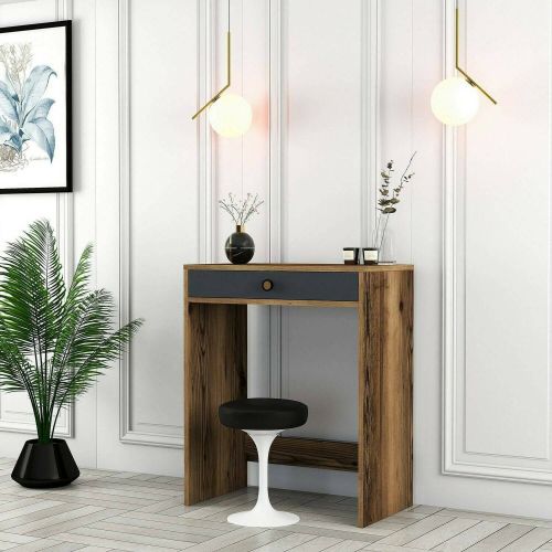 Consolle moderna 70x84x40h cm noce e antracite - Bedonia