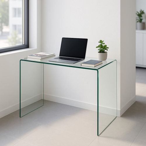 Consolle Trasparente Ripiani 100x33x75h cm, Vani - Cavedine
