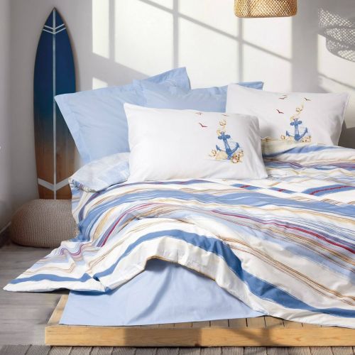 Copripiumino singolo Helena, 220x155 cm, Blu