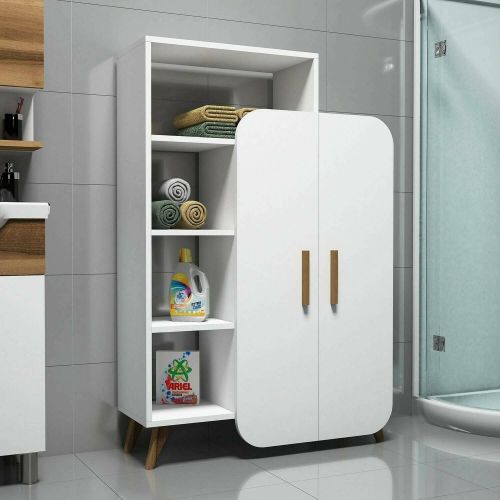 Credenza alta bianca 90x32x132h cm 2 ante - Tormalina
