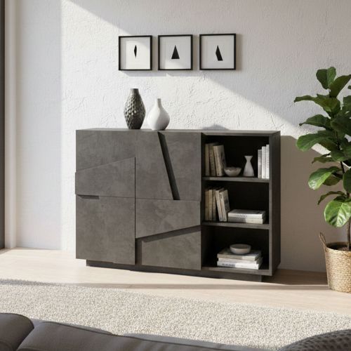 Credenza ardesia 121x38x86h cm 2 ante - Acab