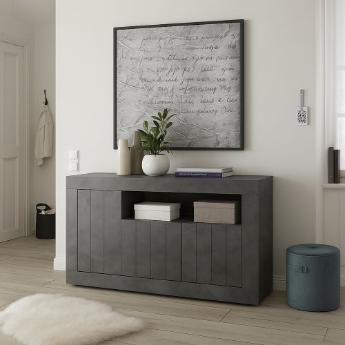 Credenza ardesia 138x42x86h cm 3 ante - Dolphin