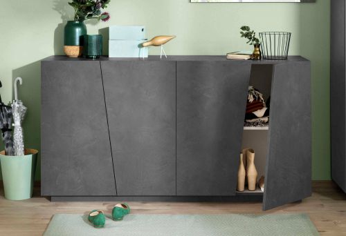 Credenza ardesia 158x43x86h cm 4 ante - Ackhab