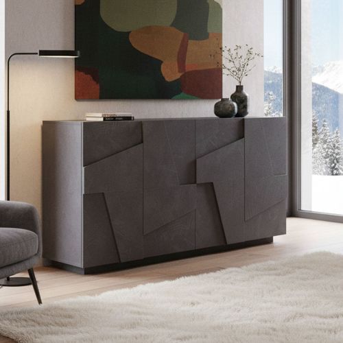 Credenza ardesia 162x44x86h cm 4 ante - Augusto