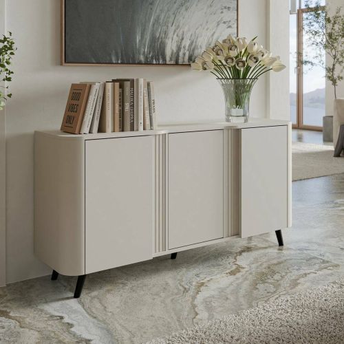 Credenza beige 150x42x70h cm 3 ante - Loreo