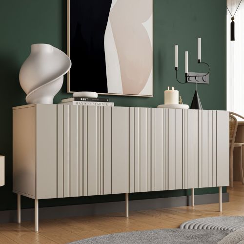 Credenza beige 150x42x75h cm 3 ante - Spirano