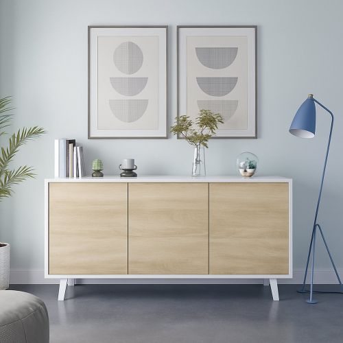 Credenza bianca 154x41x75h cm 3 ante - Acrolorum