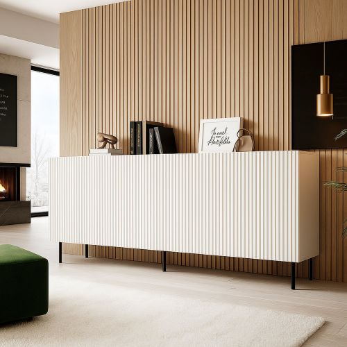 Credenza bianca 200x42x82h cm 4 ante - Corana