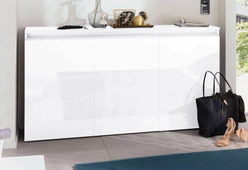 Credenza bianco lucida 150x40x81h cm 3 ante - Andesina