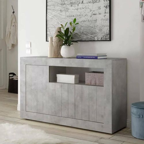 Credenza cemento 138x42x86h cm 3 ante - Dolphin