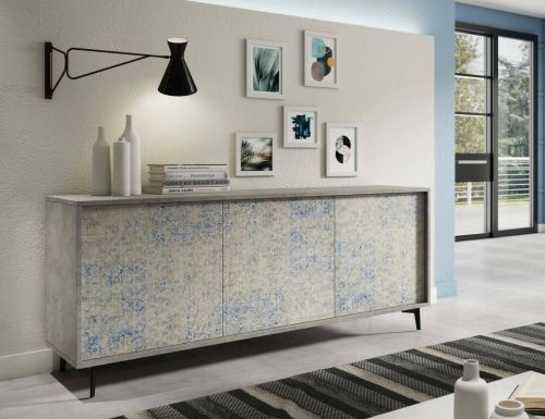 Credenza cemento 184x45x77h cm 3 ante - Aminda