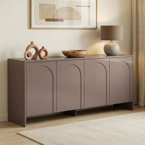 Credenza Marrone Bronzo 2 Ripiani 4 Ante 180x45x80h cm, 6 Vani - Nomesi
