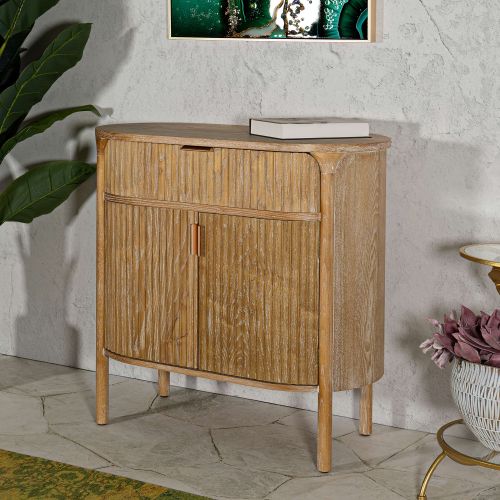 Credenza Marrone Ciliegio un Cassetto un Ripiano 81x46x82h cm, Apertura Battente, Scorrevole - Falomo