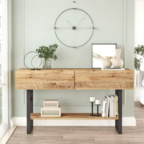 Credenza Minerva, Buffet da soggiorno, Madia da salotto, Dispensa da cucina, 139x43 h76 cm, Quercia