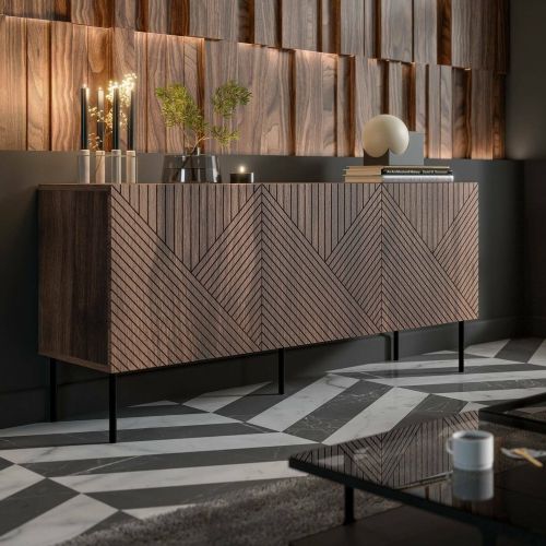 Credenza Montano, 151x40 h72 cm, Noce
