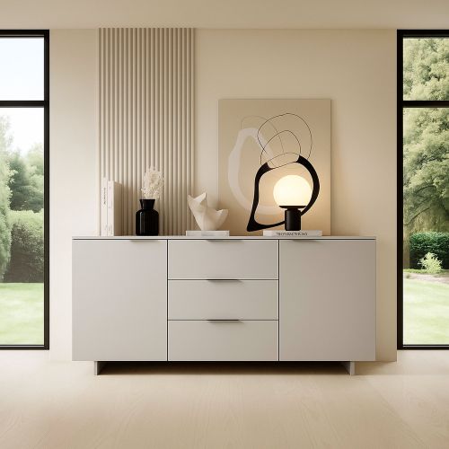 Credenza Neive, 180x42 h90 cm, Beige