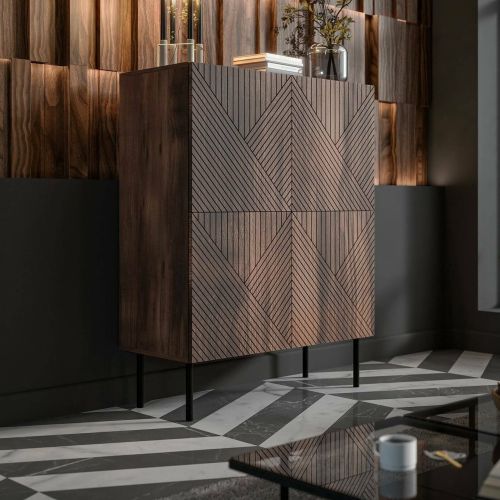 Credenza noce 118x40x89h cm 2 ante - Gaby