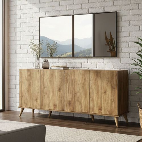 Credenza noce 180x45x80h cm 4 ante - Paine