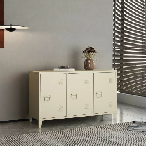 Credenza panna 120x40x73h cm 3 ante - Cocullo
