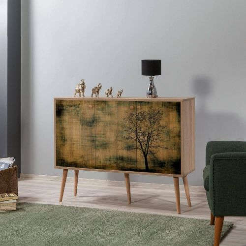 Credenza quercia 120x36x90h cm 3 ante - Haratan