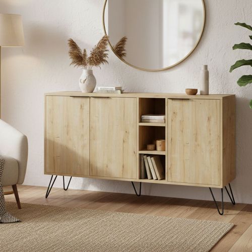 Credenza quercia 142x35x83h cm 3 ante - Alin