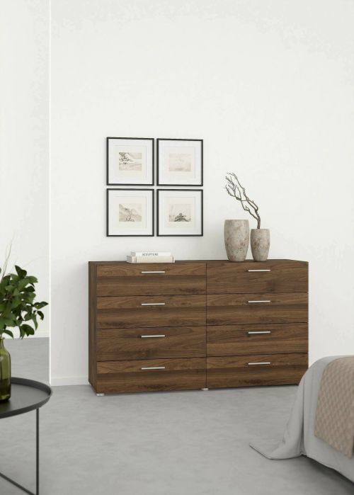 Credenza Solene, Buffet da soggiorno, Madia da salotto, Dispensa da cucina, 40x140 h82 cm, Noce