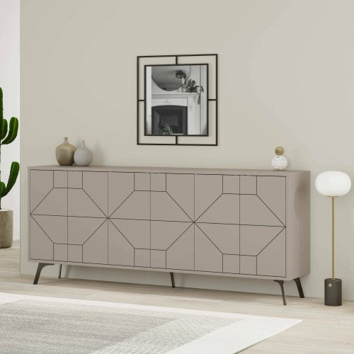 Credenza tortora 184x35x77h cm 6 ante - Africo