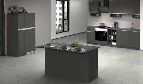 Cucina Grigio Ardesia Grigio Ardesia 31 Ripiani Modulabile, 3 Cassetti Made in Italy - Arlo