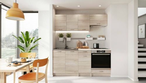 Cucina Marrone Rovere Modulabile un Cassetto, un Ripiano - Teano