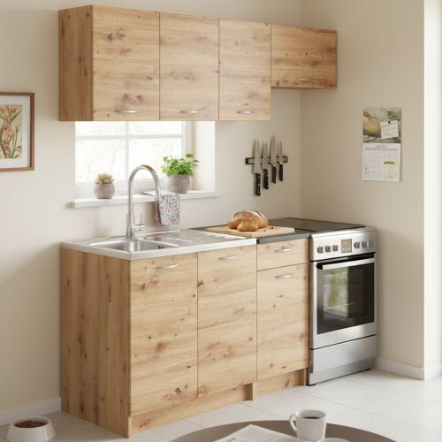 Cucina Marrone Rovere Nodi Modulabile Con cassetto, Elettrodomestici non inclusi - Sora