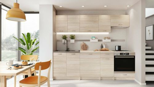 Cucina Marrone Rovere un Ripiano Modulabile, un Cassetto - Camerino