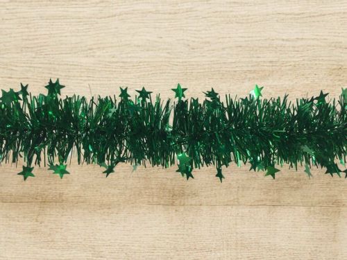 Decorazione da Natale Bossons, Addobbo natalizio, Ornamento da natale, Decorazione festiva, Made in Italy, 1000x8 h8 cm, Verde
