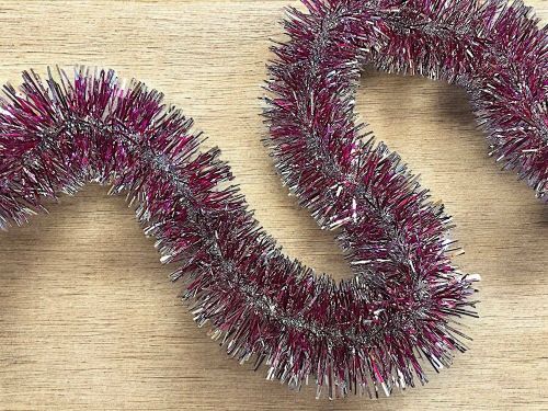 Decorazione da Natale Rolly, 1000x7 h7 cm, Fuxia e Argento