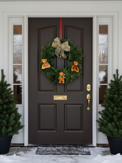 Decorazione da Natale Verde Marrone Colore Struttura Marrone, - Palasio