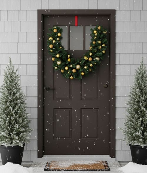 Decorazione da Natale Verde oro Colore Struttura oro, Made in Italy - Angitola
